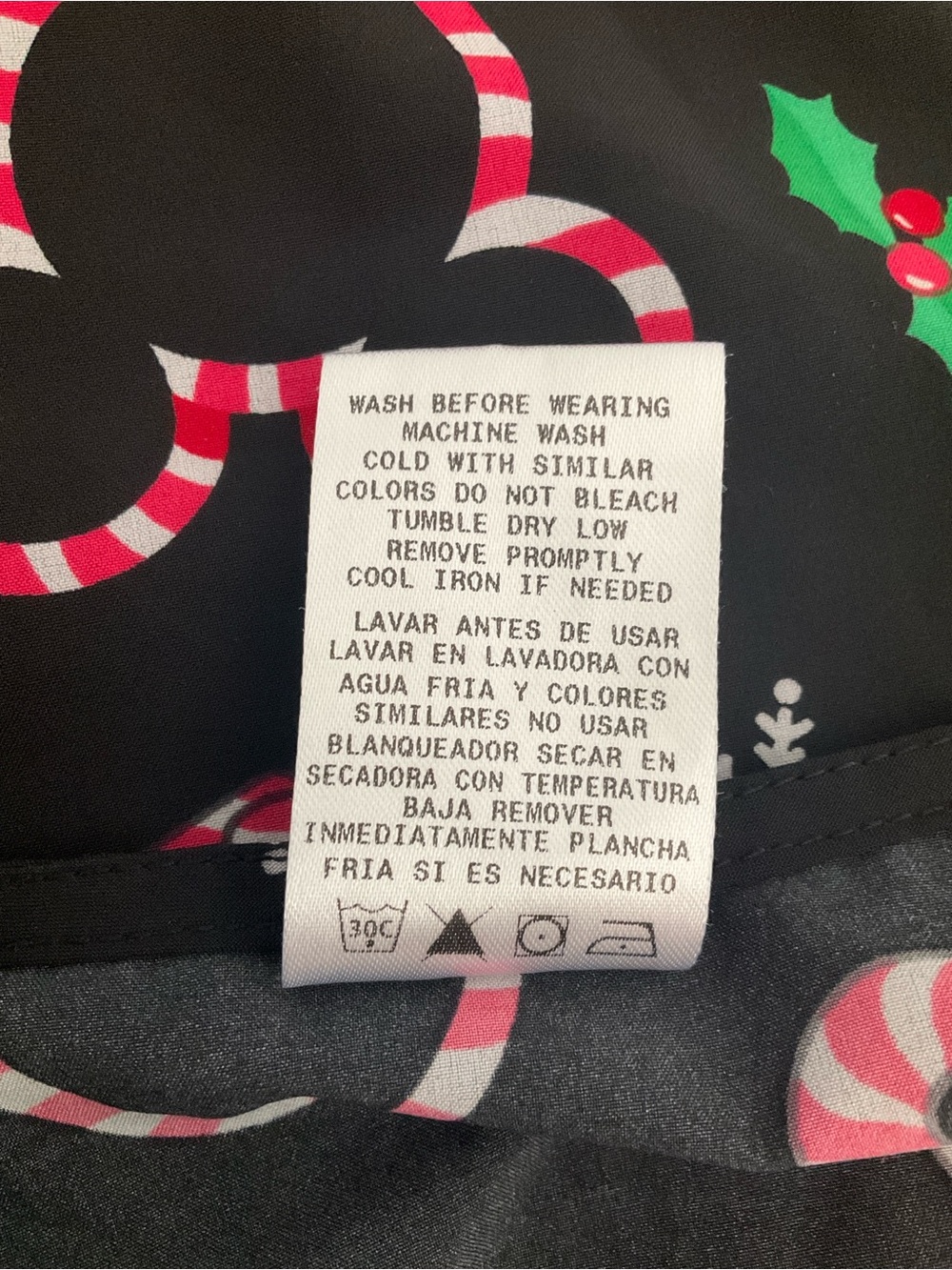 Disney Tooniforms Mickey Minnie Mouse Candy Cane Heart Scrub Top - Picture 9 of 10